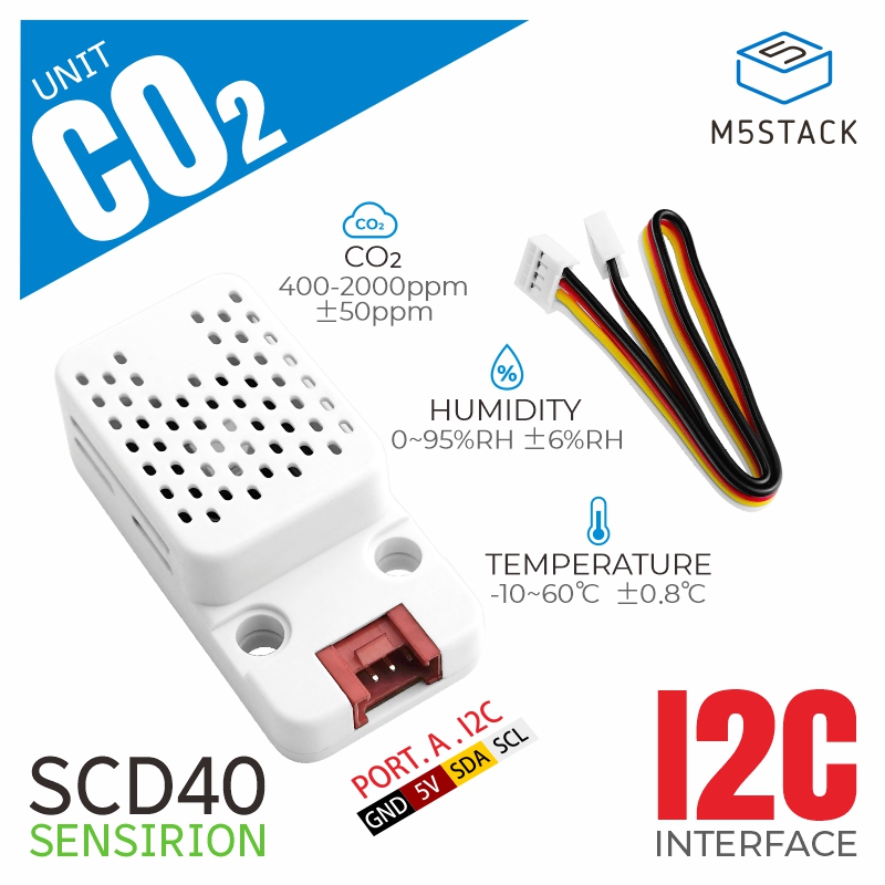 M5Stack - M5Stack CO2ユニット 温度・湿度センサー付き (SCD40)