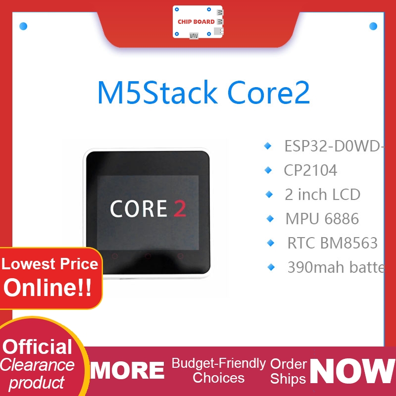 M5Stack Core2 - M5Stack Core2 ESP32 IoT開発キット：D0WDQ6-V3コントローラー、2.0インチタッチTFT LCDディスプレイ搭載