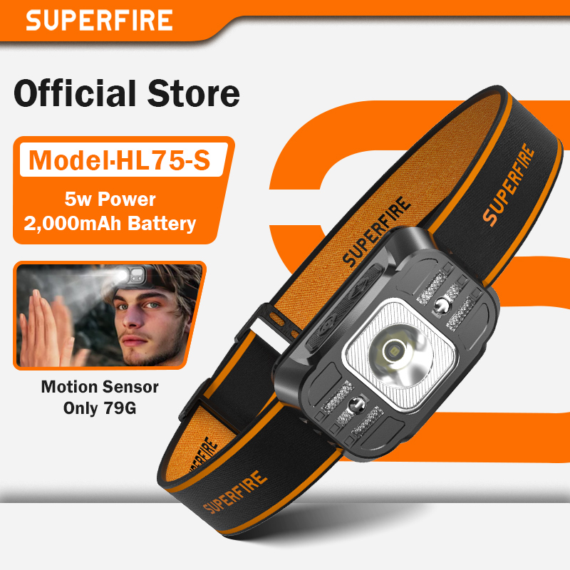 Lolin D32 - SUPERFIRE ミニ LED USB C 充電式ハイパワーミニヘッドランプ光センサーヘッドライトフロントライト作業釣りヘッドランプ