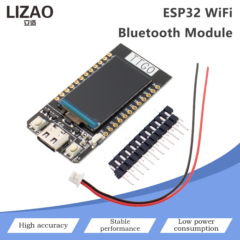 Ttgo Tdisplay - TTGO T-Display CH9102F ESP32開発ボード。1.14インチLCDスクリーン、Wi-Fi、Bluetoothモジュール、4MB/16MBフラッシュメモリ、Type-C接続。Arduinoに対応。