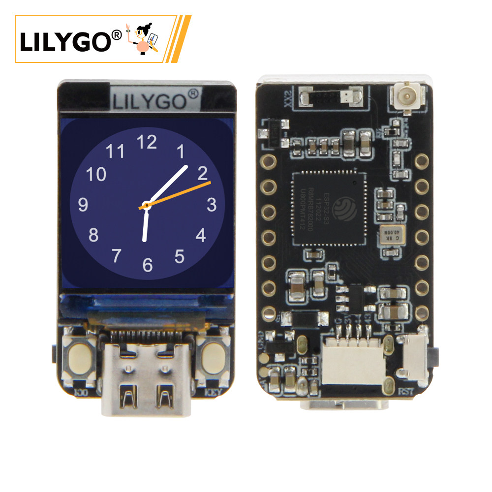 Lolin S3 - LILYGO T-QT Pro ESP32-S3 GC9A01 0.85インチ