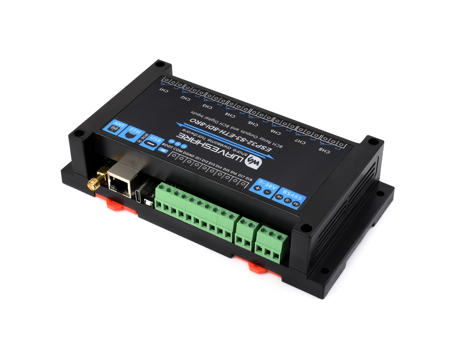 Waveshare 産業用 8 チャンネル ESP32-S3 - Lolin S3 のレビューと価格