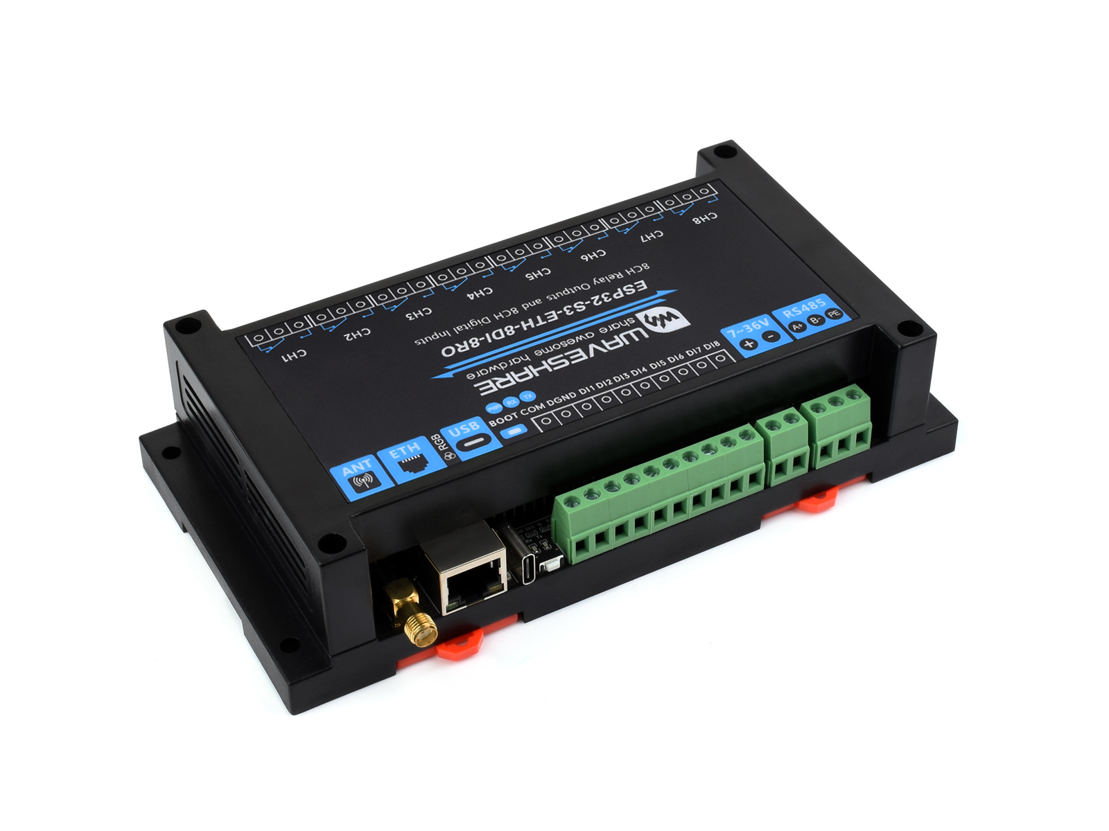 Waveshare 産業用 8 チャンネル ESP32-S3 - Lolin S3 のレビューと価格