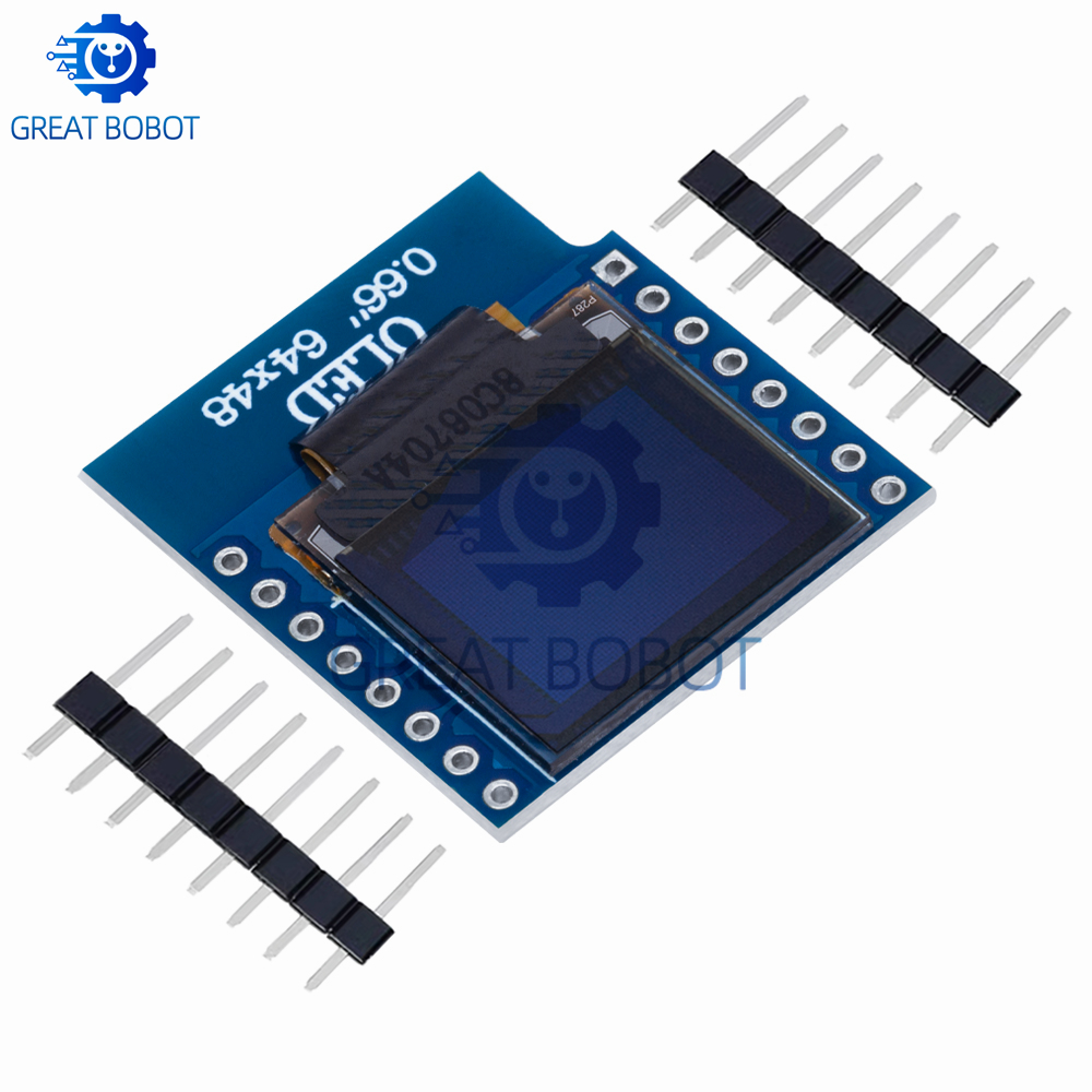 BS 0.66インチ 64×48 I2C OLEDディスプレ - Wemos D1 Mini のレビューと価格