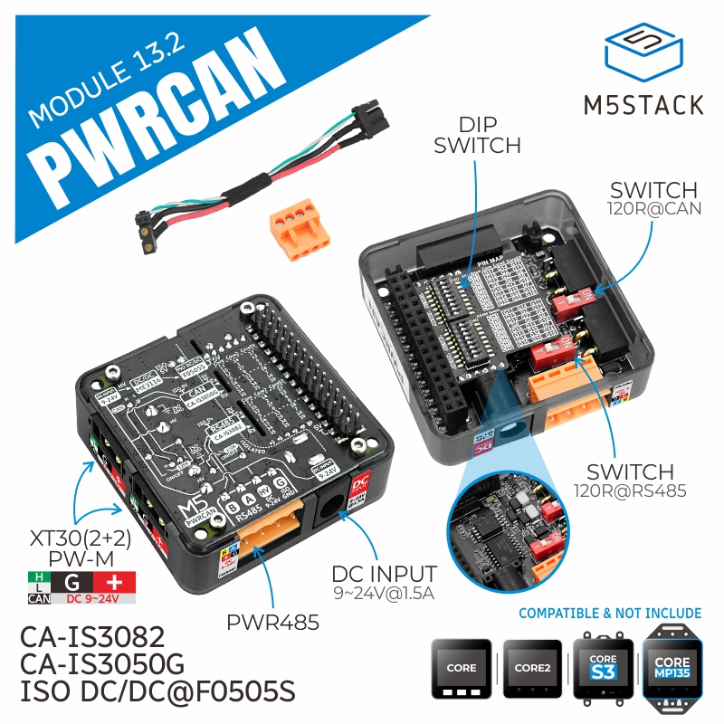 M5スタックの公式Pwrcanモジュール、独立した2-ch缶 - M5Stack のレビューと価格