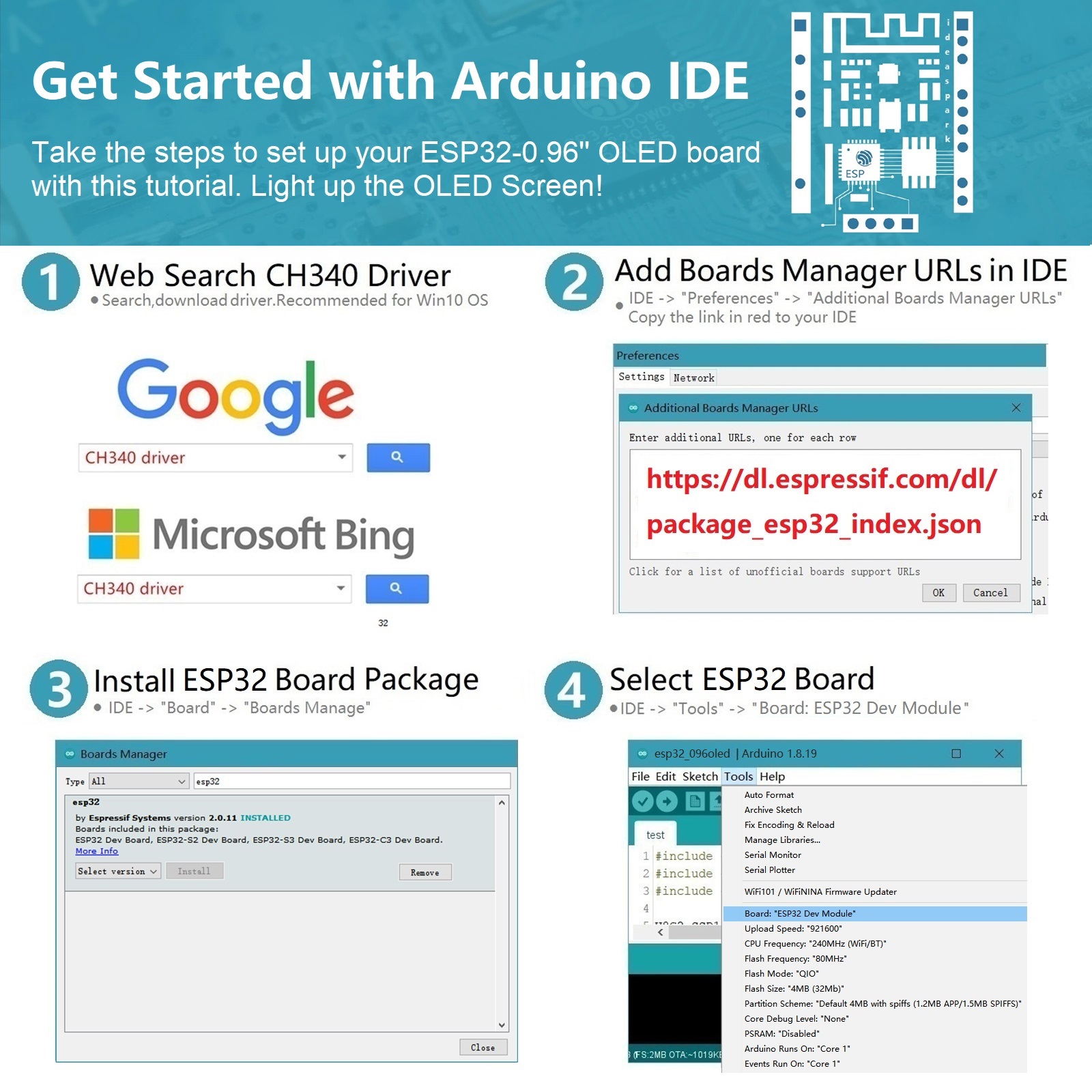 アイデアスパーク ®   ESP32 開発ボード、0.96  - Lolin D32 のレビューと価格