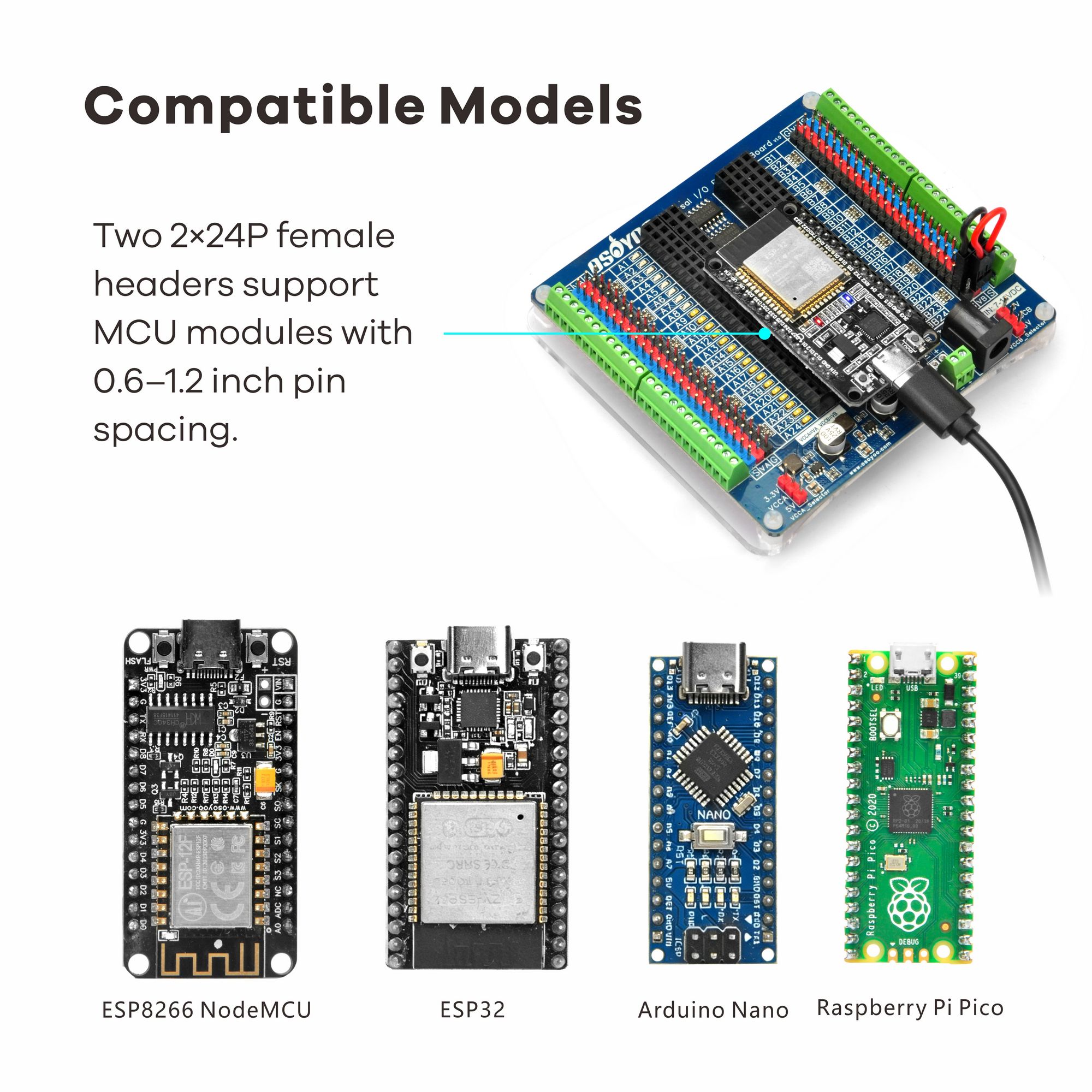 OSOYOO ユニバーサル IO ブレークアウトボード –  - Nodemcuv2 のレビューと価格