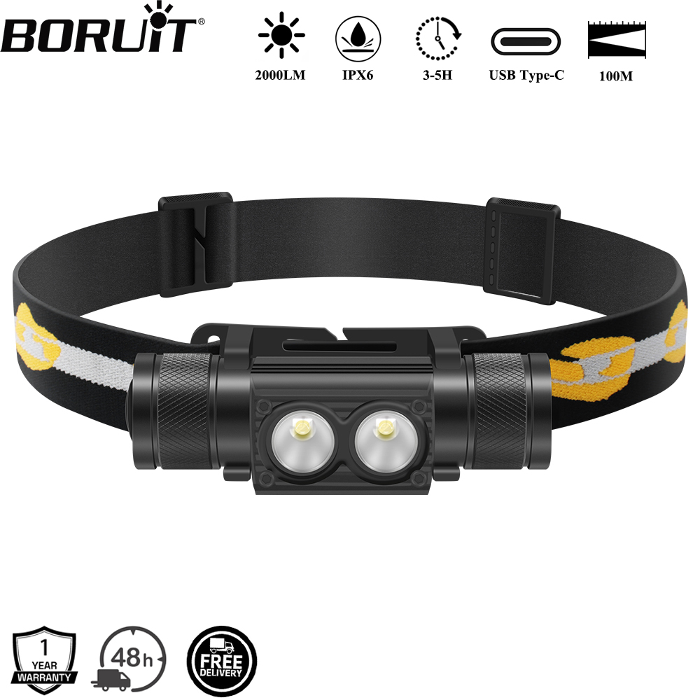 BORUiT D25 デュアル LED ヘッドランプ 200 - Lolin D32 のレビューと価格